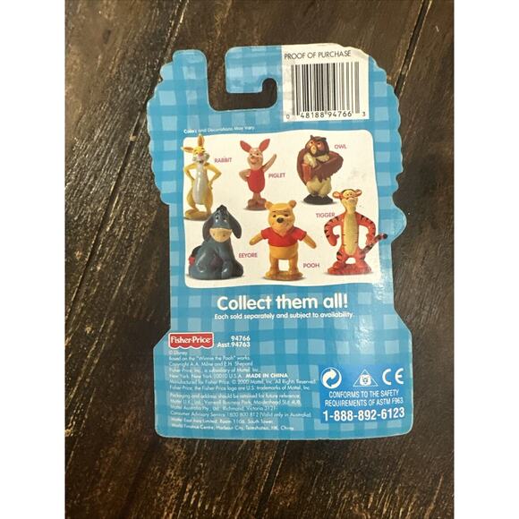 NEW Winnie the Pooh 4 Figure Set Pooh, Piglet, Tigger, Eeyore 2000 Fisher Price. - Picture 7 of 9